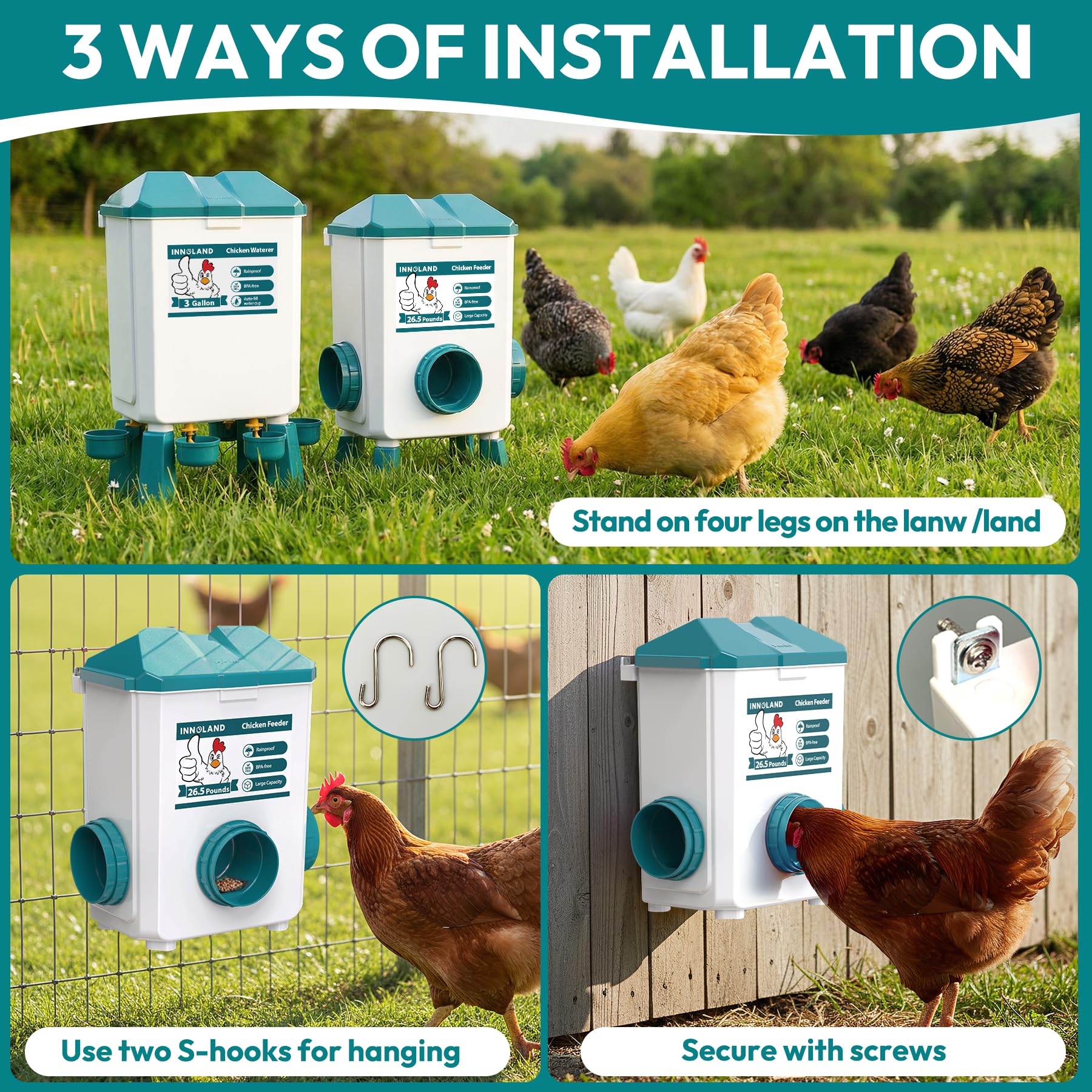 INNOLAND included accessories band bag and poster supporting flock organization