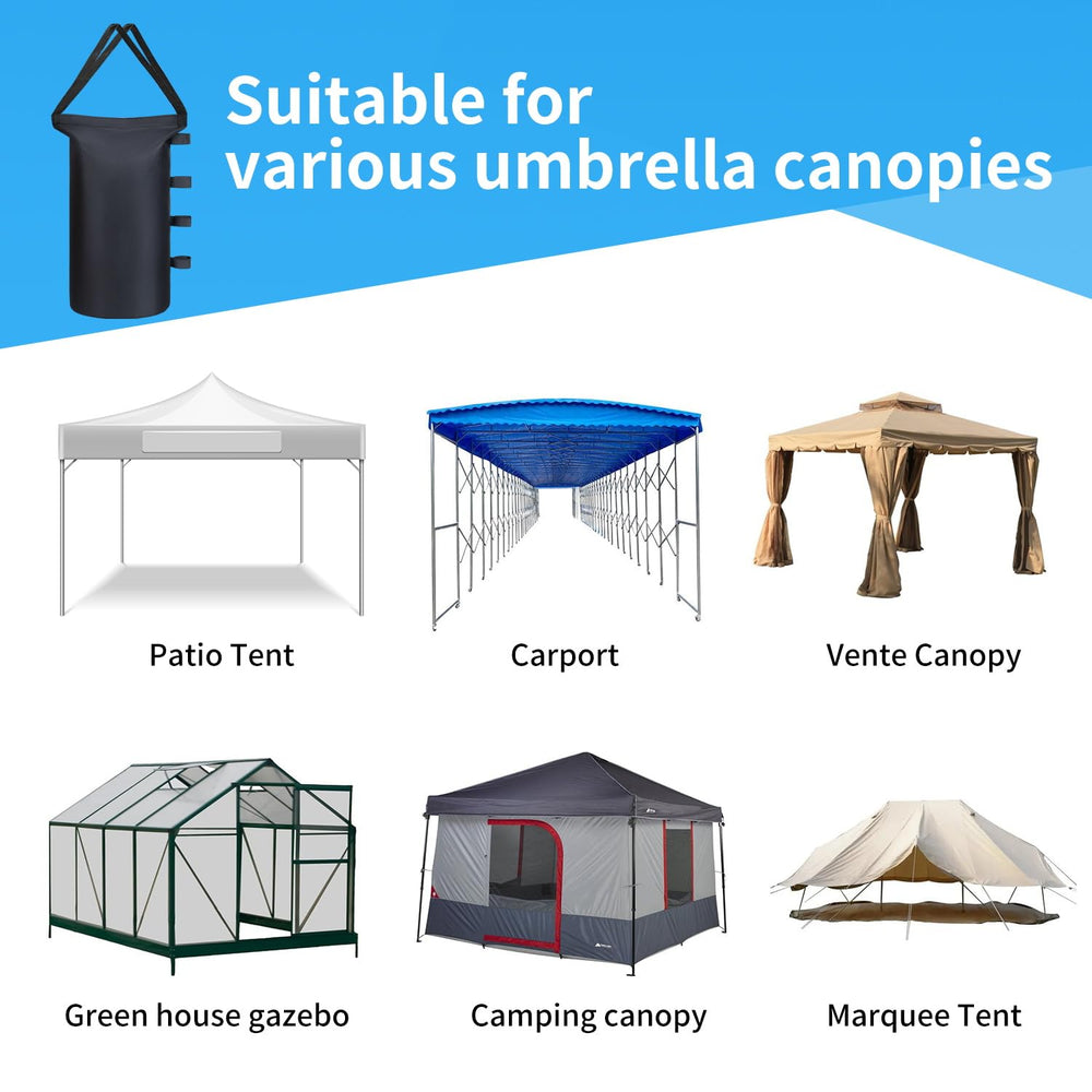 Inntop bag next to umbrella pole showing scale and easy compatibility benefit