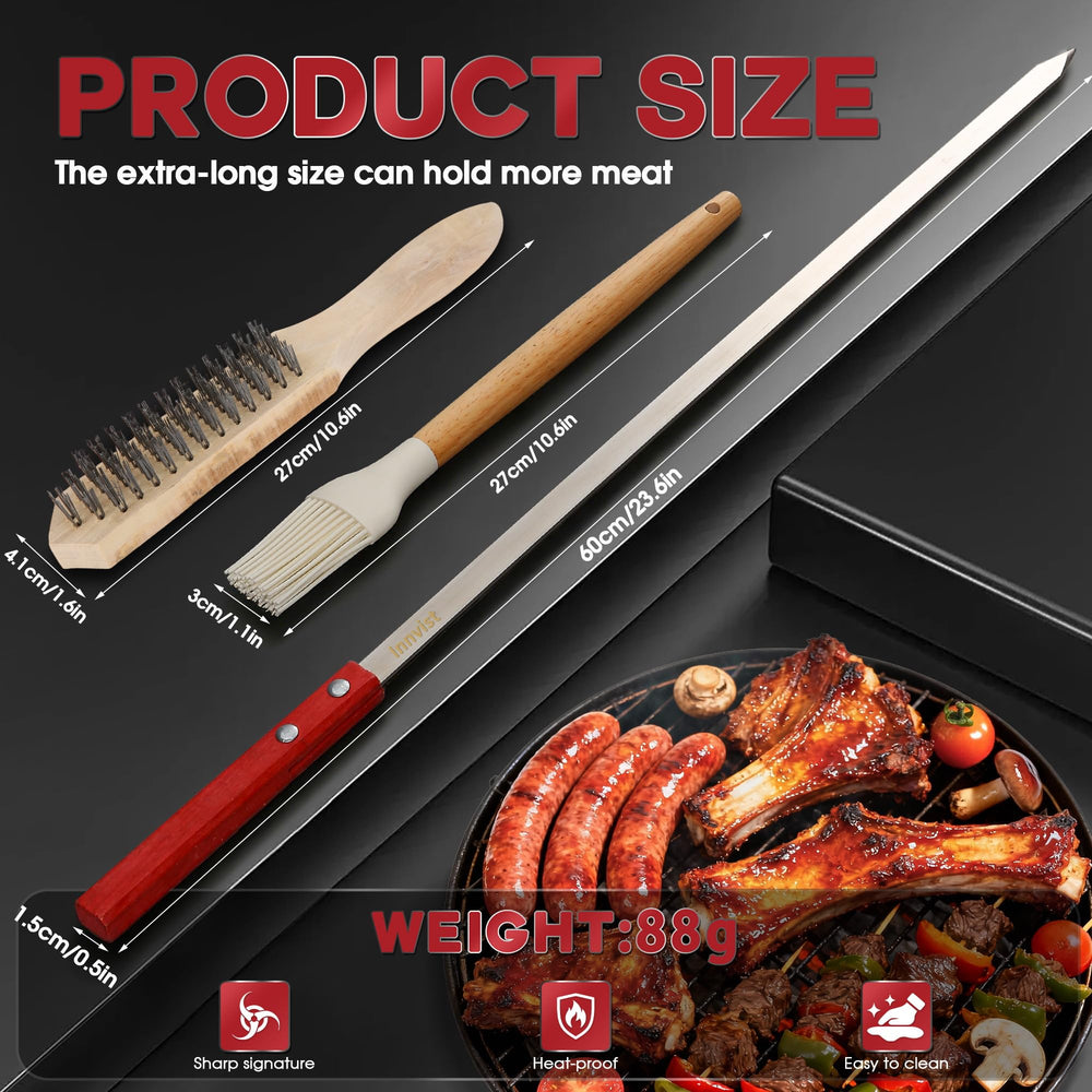 Innvist close-up of flat stainless blade preventing food rotation and even cooking