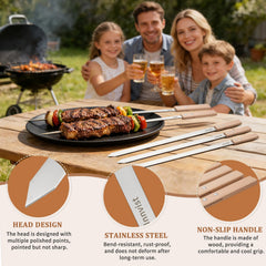 Innvist wooden handle detail showing cool-touch grip for safer flipping and serving
