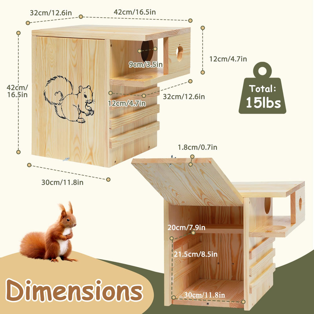 INRLKIT interior platform close-up offering elevated shelter and extra safety for squirrels