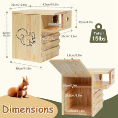 INRLKIT interior platform close-up offering elevated shelter and extra safety for squirrels