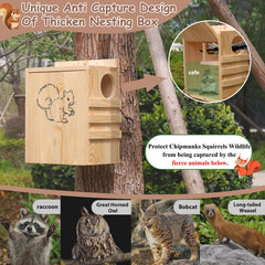 INRLKIT internal baffle close-up preventing predators reaching nest