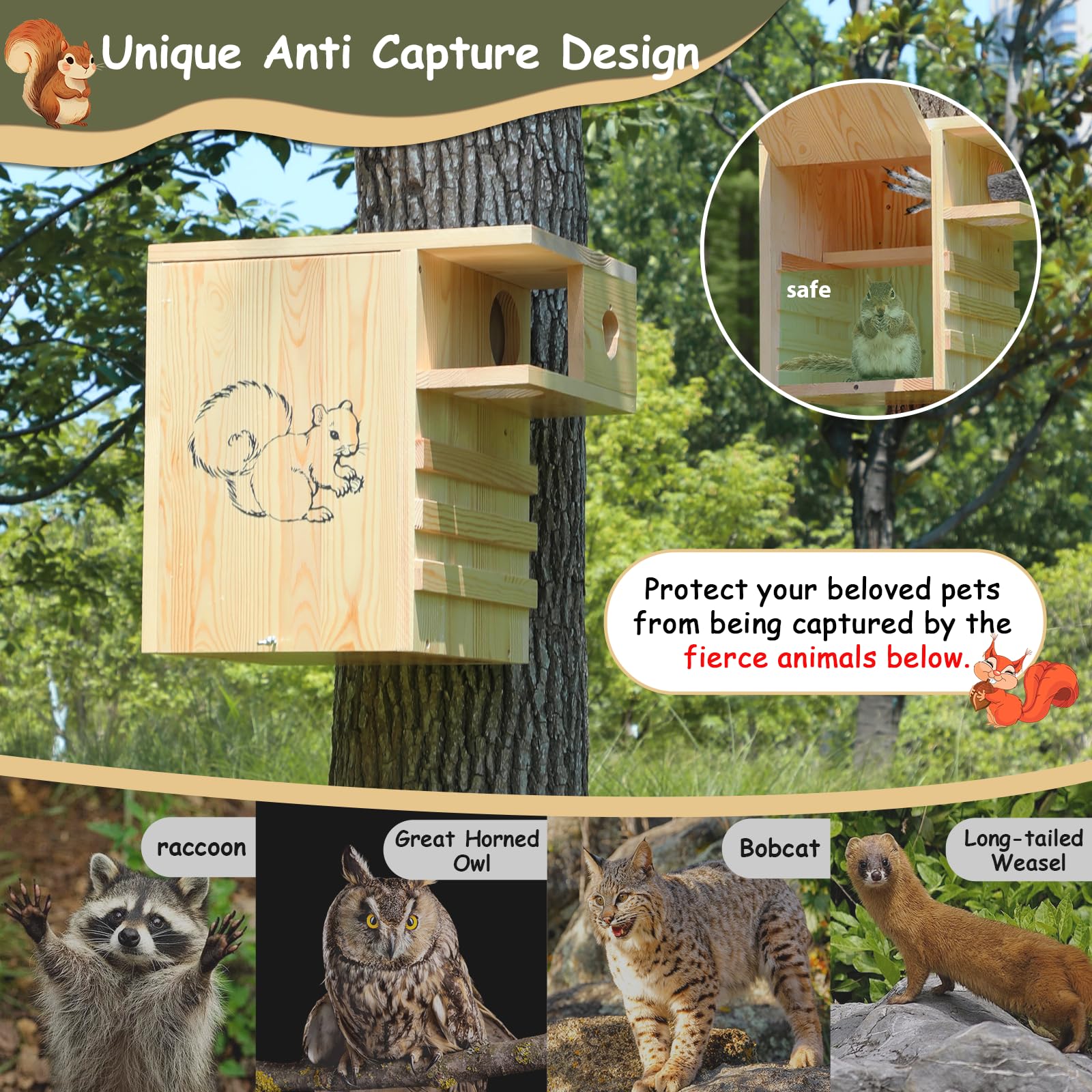 INRLKIT mounted on tree in yard demonstrating stable outdoor placement and natural camouflage