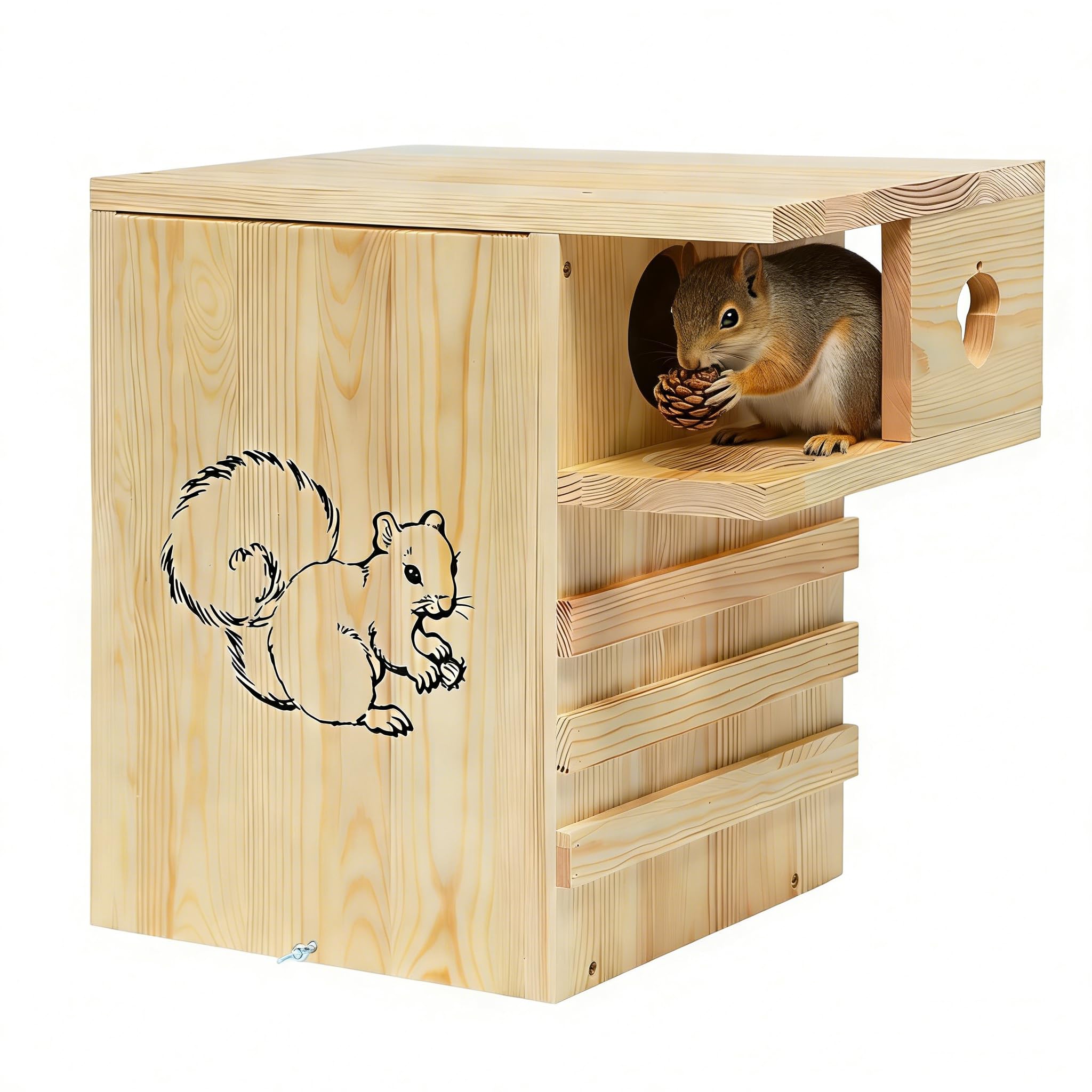 INRLKIT porch and baffle door detail highlighting predator protection and play space
