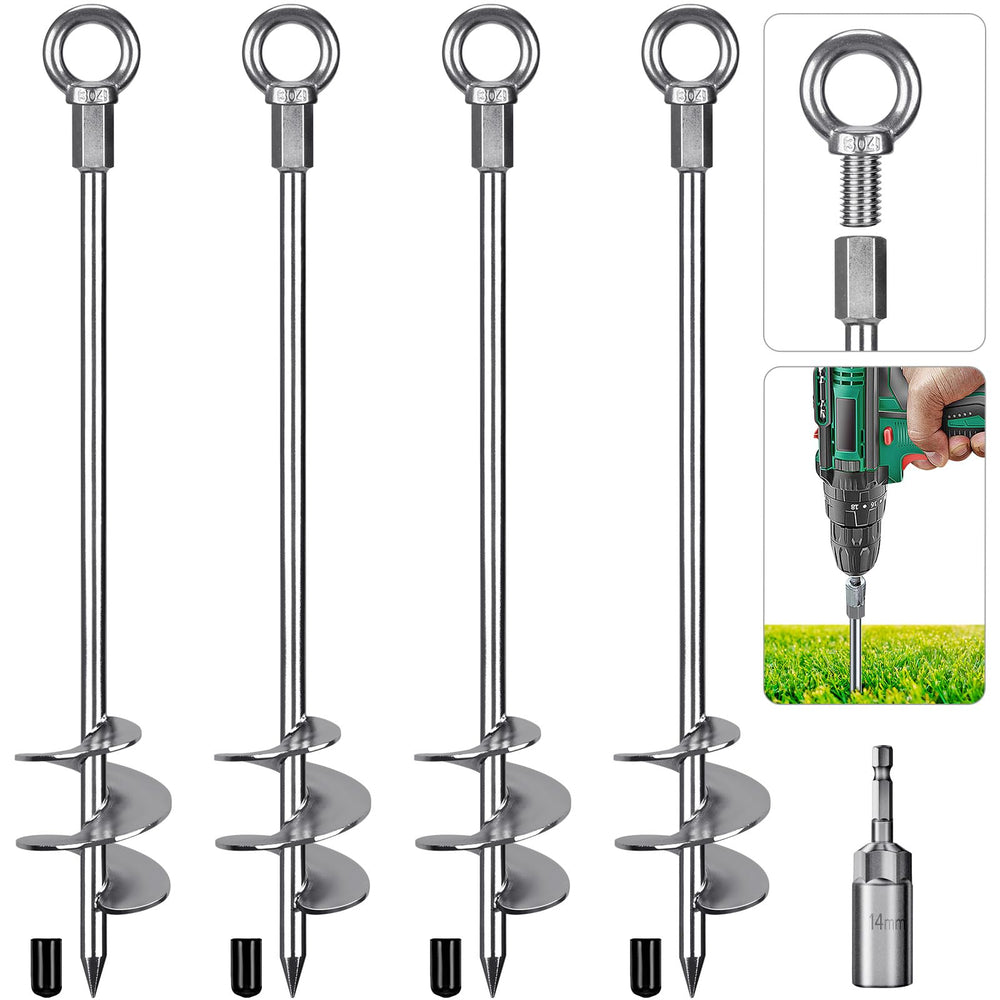 Insaga front view of four anchors showing solid steel construction and heavy-duty design benefit