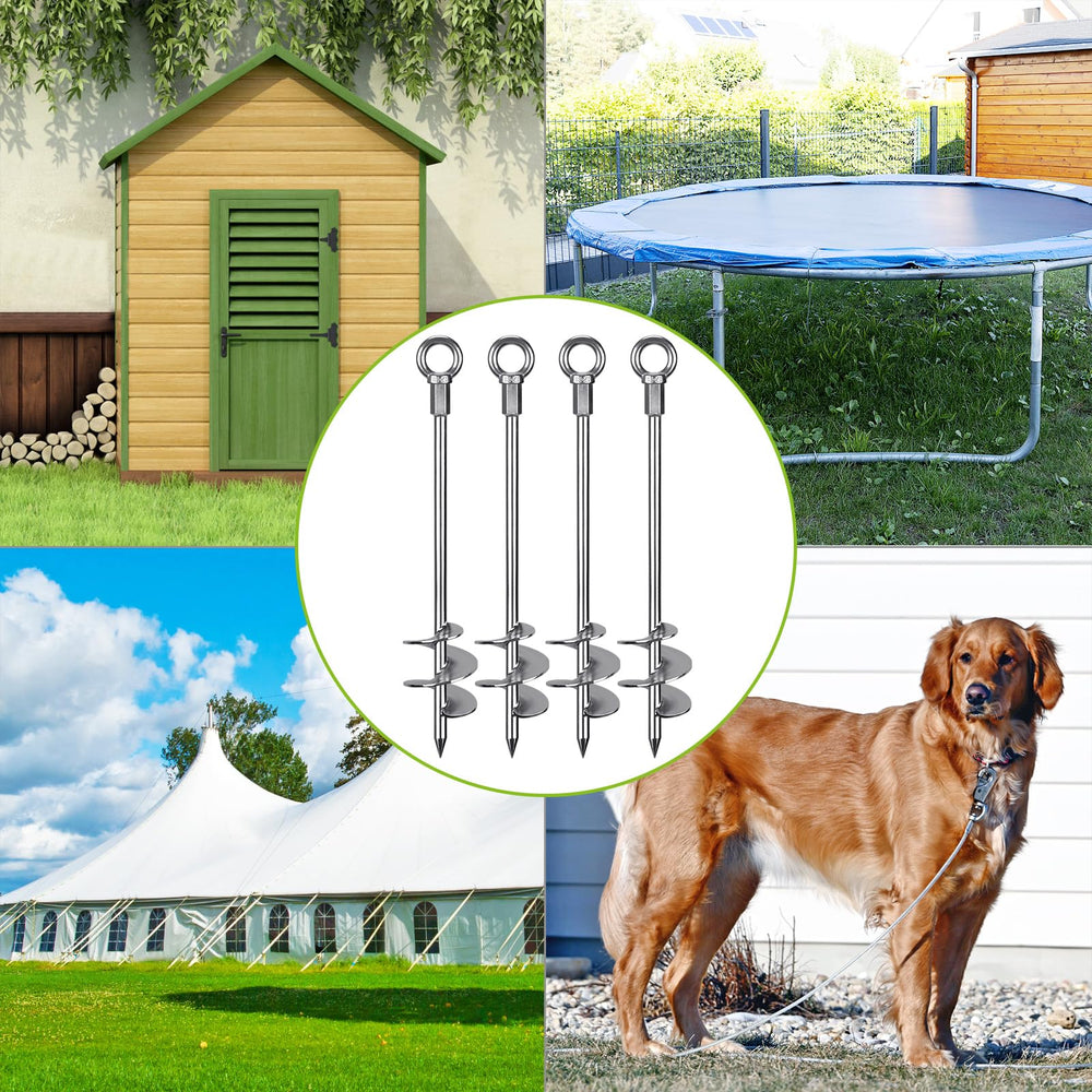 Insaga anchor securing a shed showing reduced movement and stability