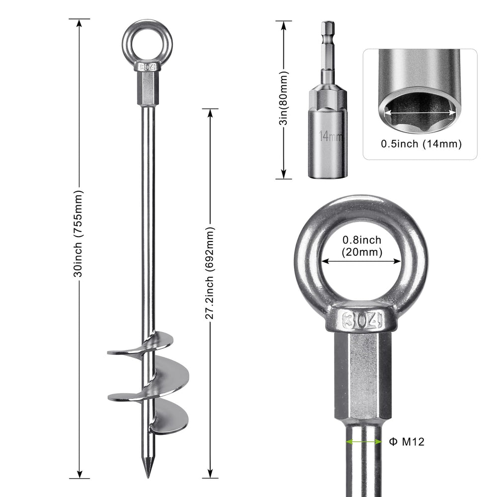 Insaga anchor installed on trampoline leg demonstrating stable anchoring
