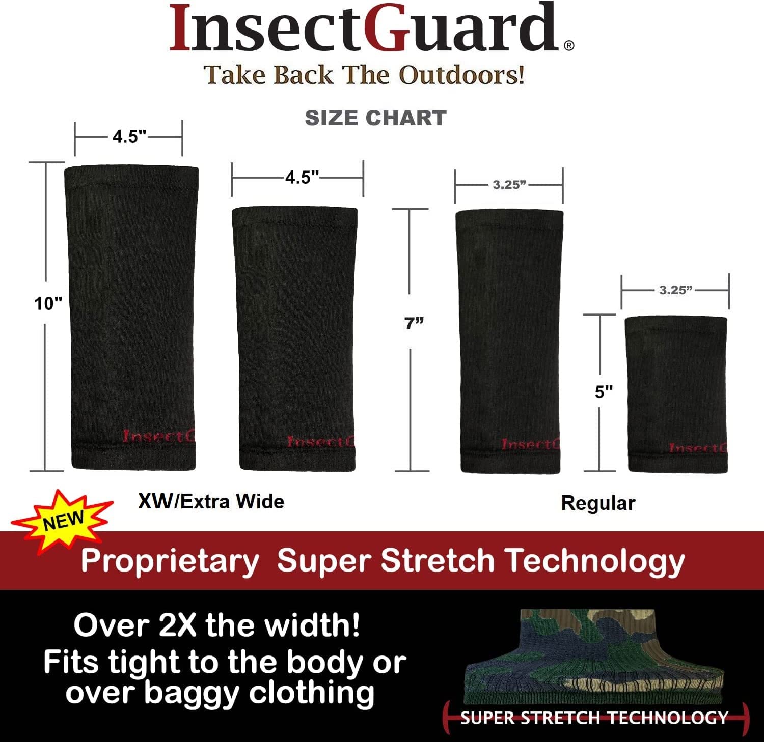 InsectGuard being pulled on over pants demonstrating ease of use and secure fit advantage