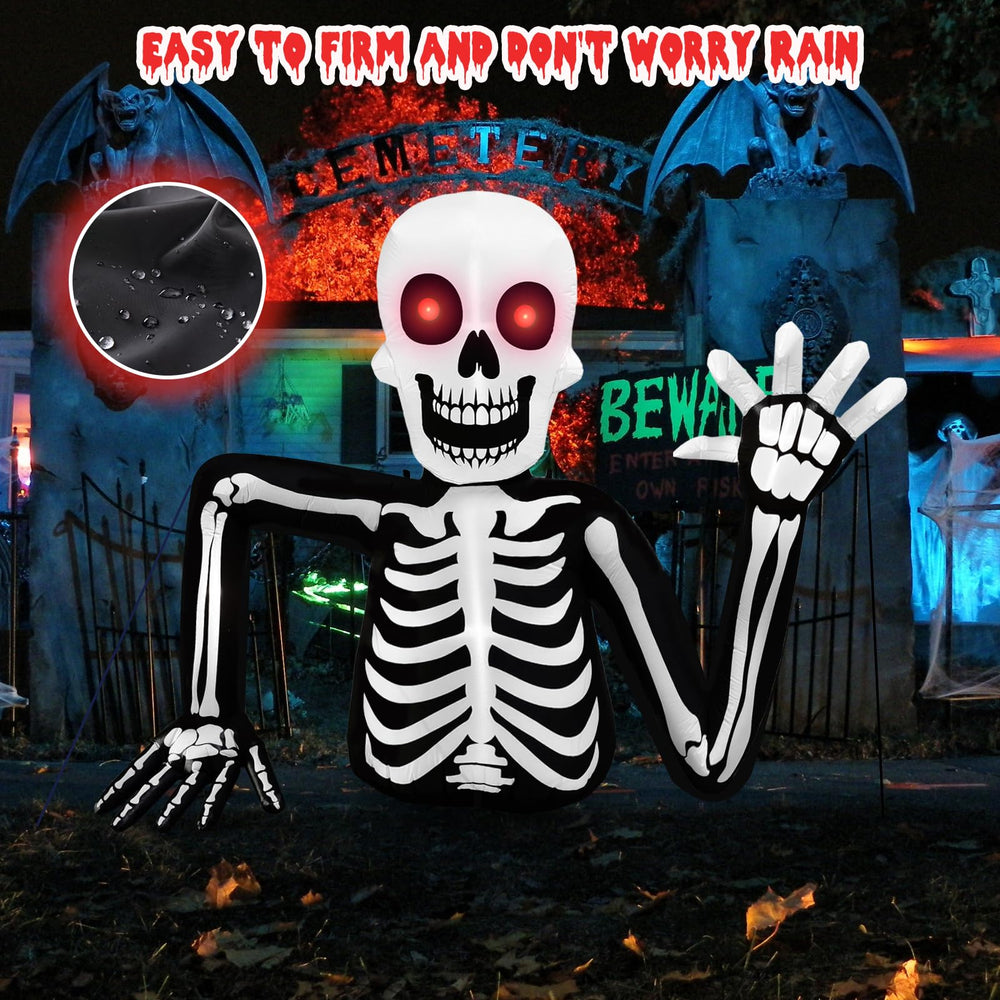 inslife skull anchors with stakes and ropes for secure yard display