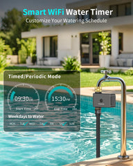 Insoma app schedule screen showing remote control and customizable watering plans