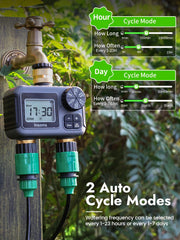 Insoma dual outlet detail showing independent zone ports and easy hose connections