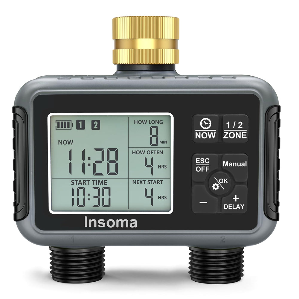 Insoma front panel with brass inlet showing clear controls and durable build