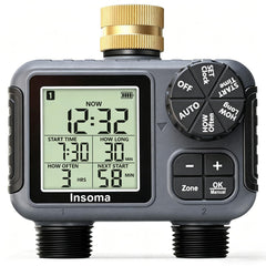 Insoma front panel showing large LCD and easy controls for fast programming
