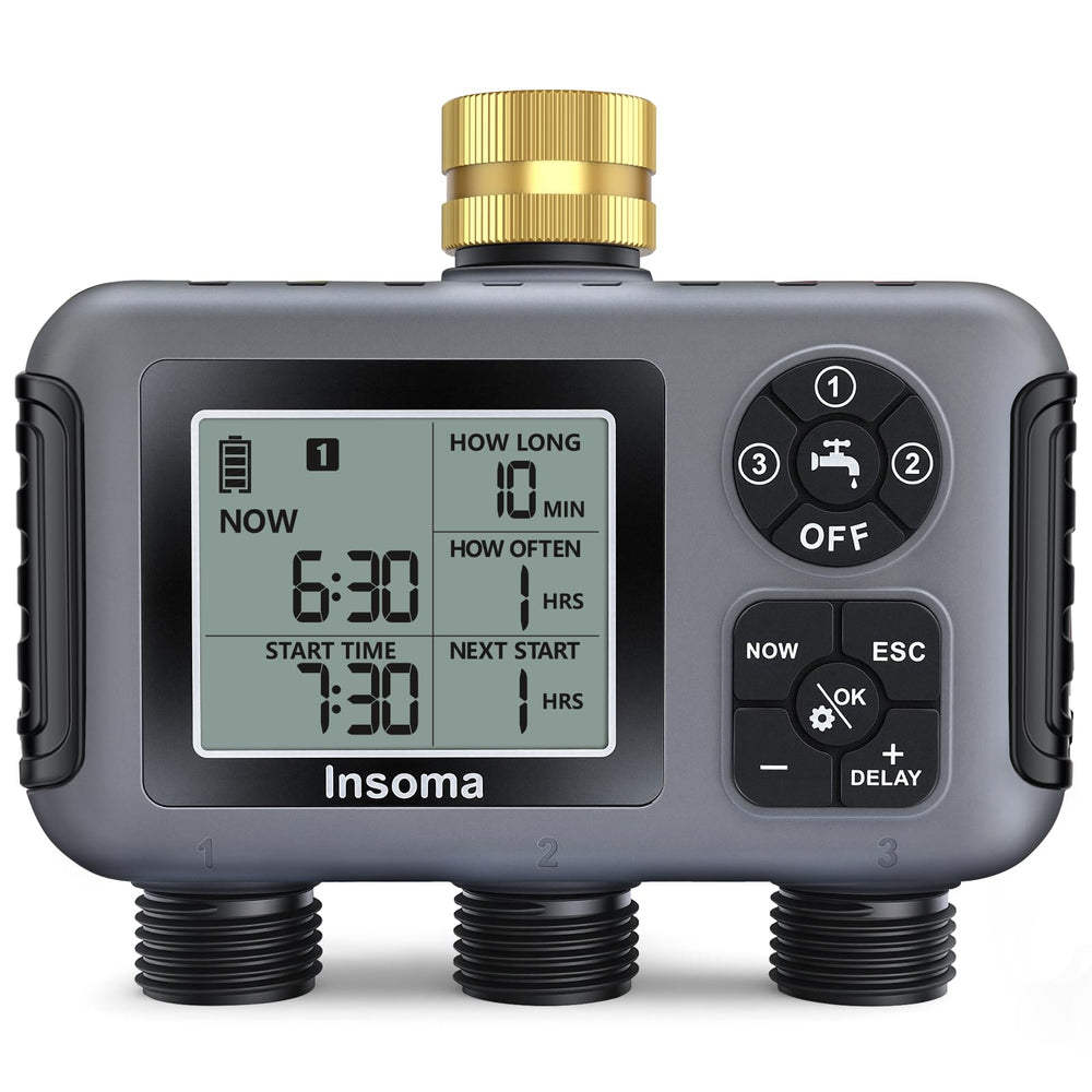 Insoma front panel showing controls and benefits of easy programming