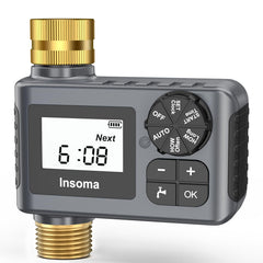 Insoma front view showing brass inlet and outlet for leak-resistant connection