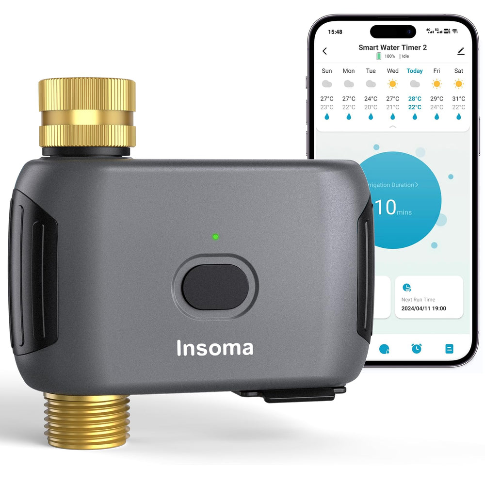 Insoma front view showing display and secure connection benefits