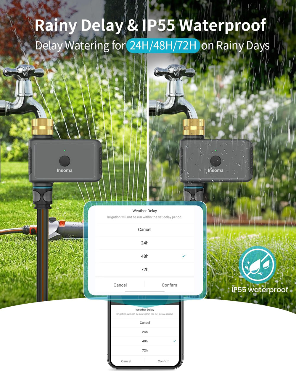 Insoma WiFi hub with timer showing extended range and stable connectivity