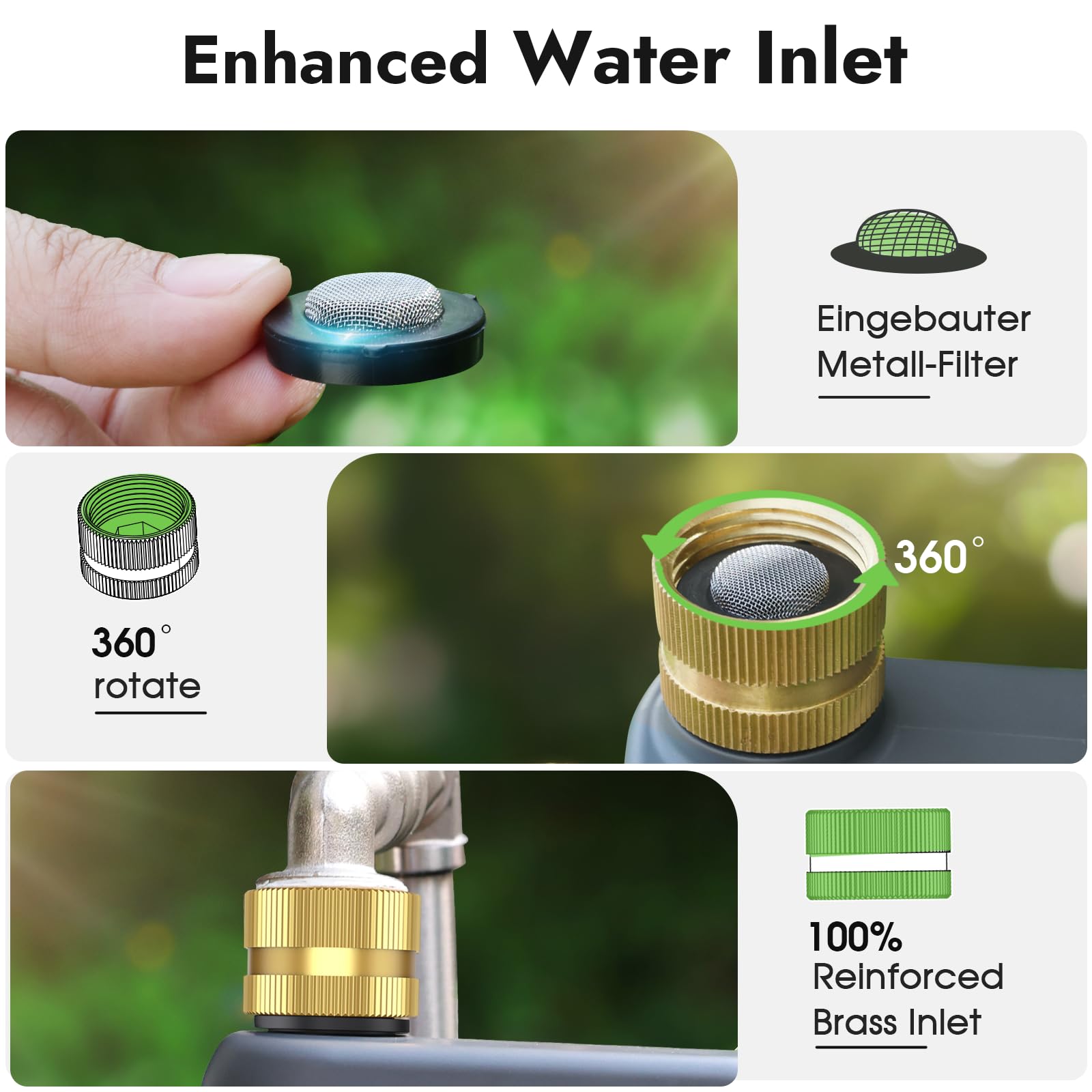 Insoma in garden setting highlighting reliable outdoor irrigation