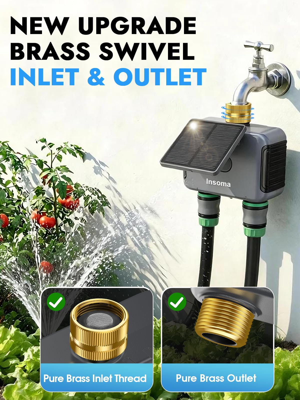 Insoma manual watering button in use giving instant water without changing schedules