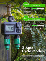 Insoma mounted on garden hose showing easy installation and immediate use