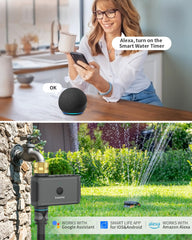 Insoma timer mounted on faucet demonstrating easy install and weather durability