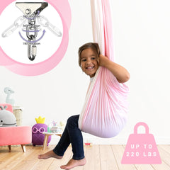 Inspire Innovations hardware kit displayed with mount, screws, daisy chain and carabiner for easy install