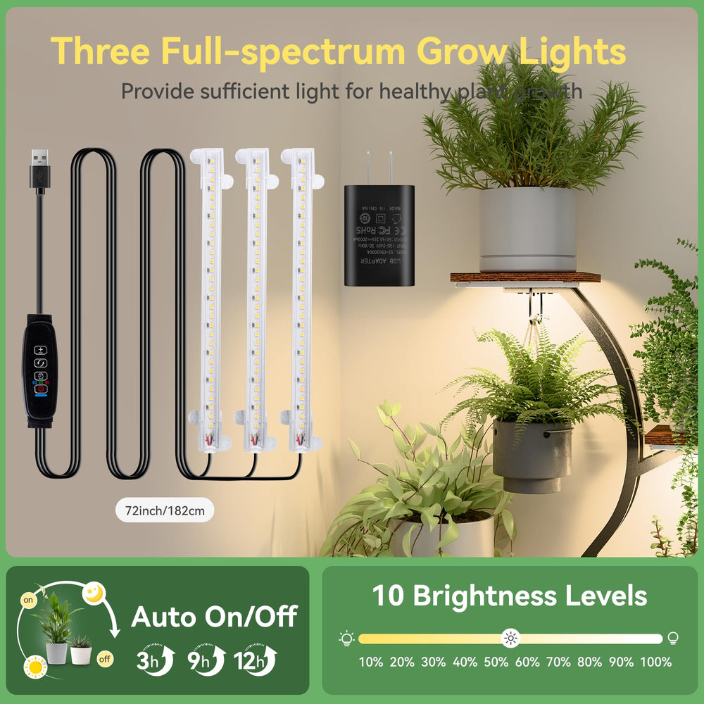 INSPOK plant stand loaded with mixed pots showing organized display benefit