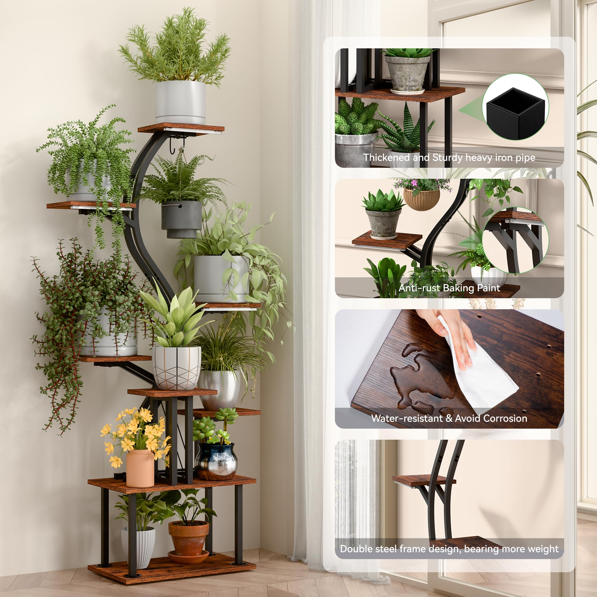 INSPOK next to sofa to show scale and space-saving vertical garden benefit