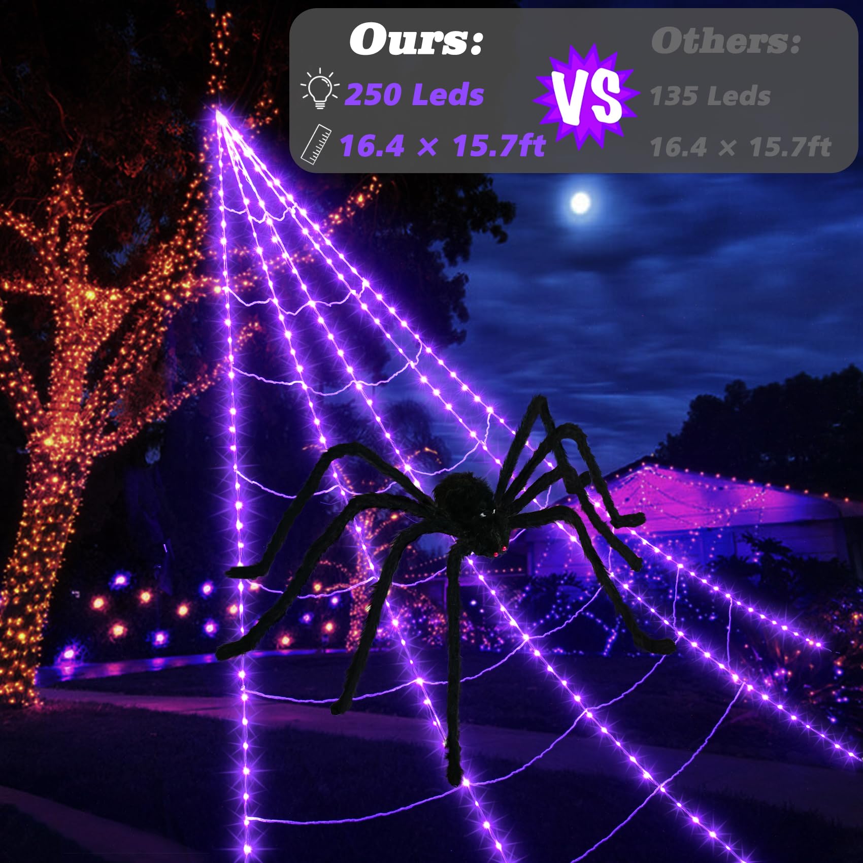 INST close-up of 59-inch plush spider showing realistic details and poseability