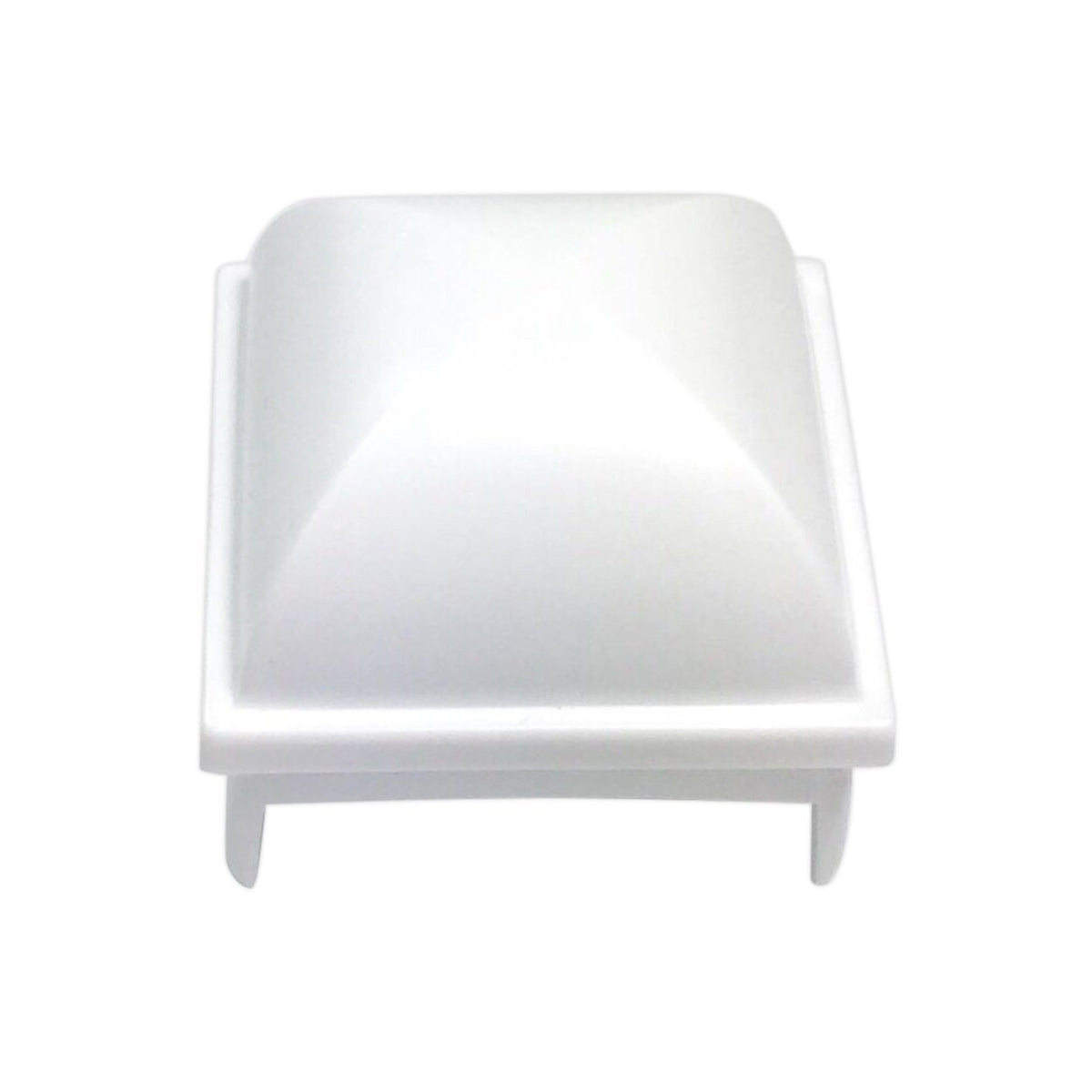 InstaCap front view of 24-pack white caps showing neat pool finish