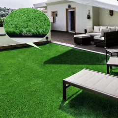 FREADEM turf installed on patio, transforms outdoor space with low maintenance