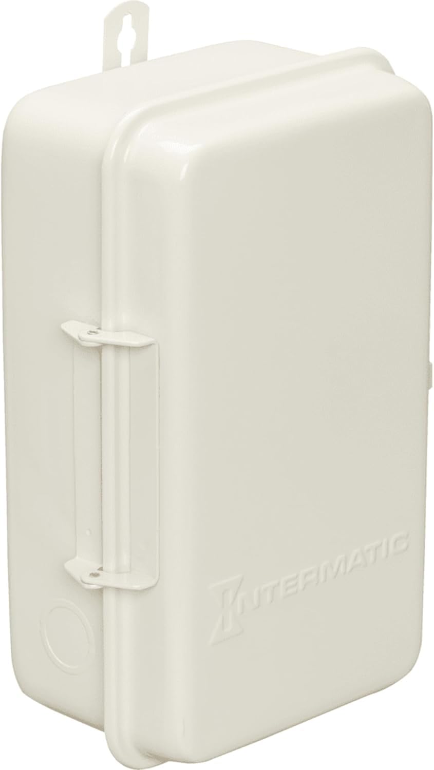 Intermatic PF1102T close-up of thermostat dial and controls for reliable freeze protection