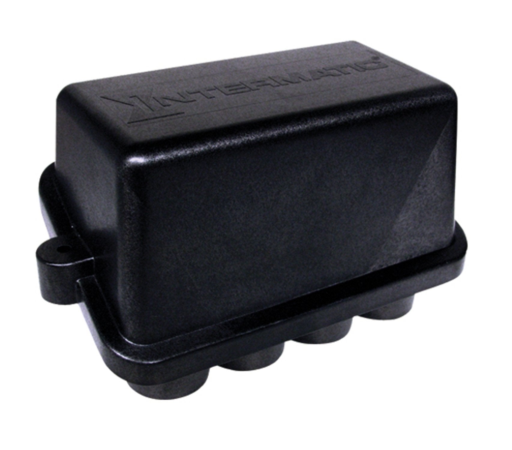 Intermatic PJB4175 front view showing black watertight enclosure and lid for safe pool wiring