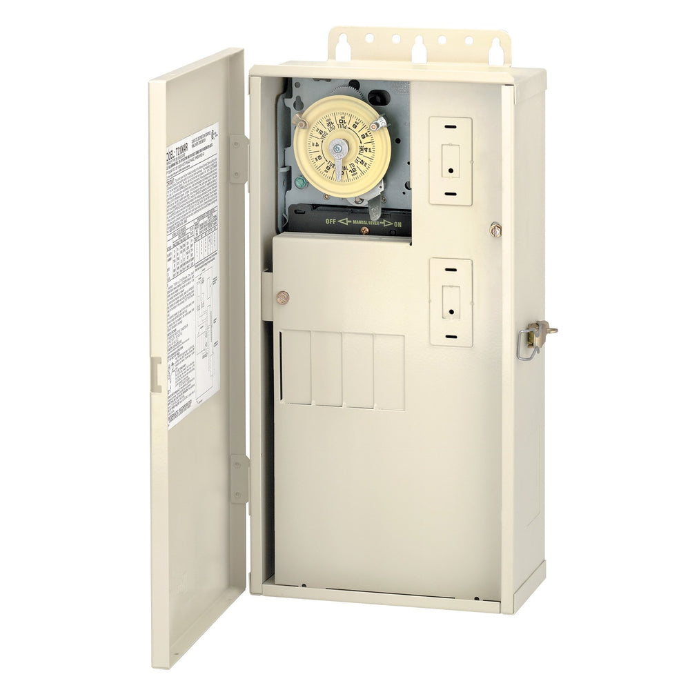 Intermatic T21004R front view showing enclosure and timer for durable outdoor control