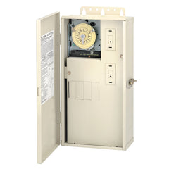 Intermatic T21004R front view showing enclosure and timer for durable outdoor control