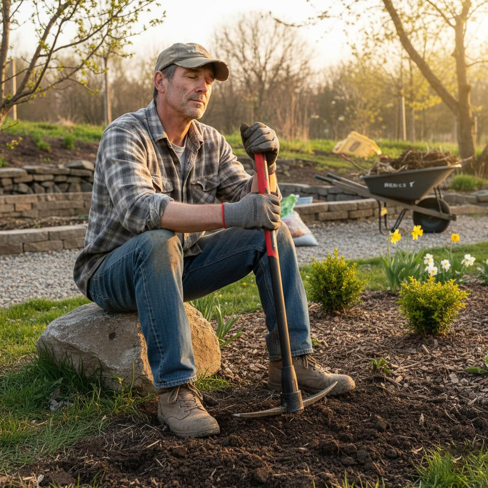 INTERTOOL in yard scene demonstrating landscaping benefit and versatility