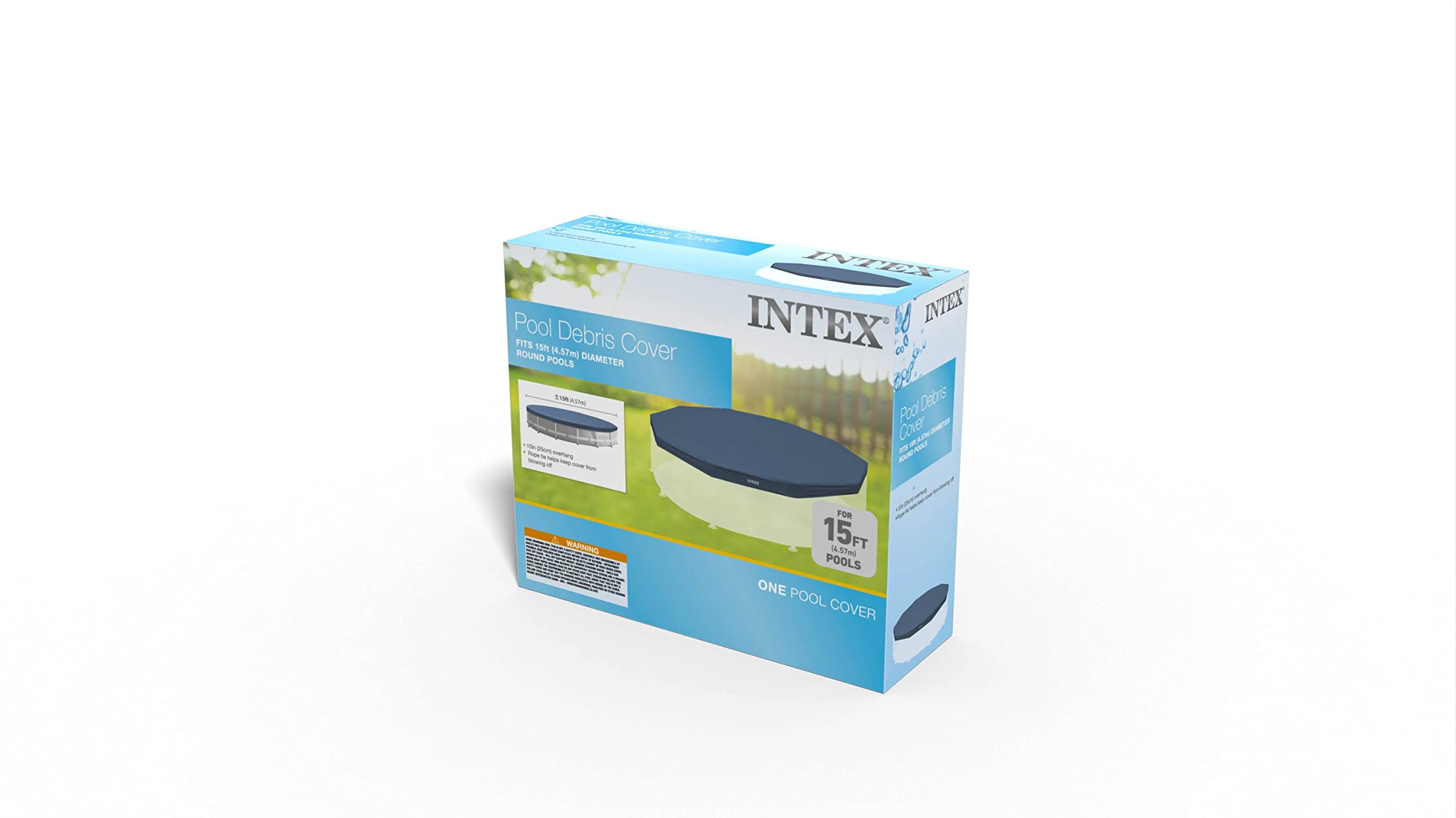 INTEX drain hole close-up preventing water pooling and reducing stress on cover