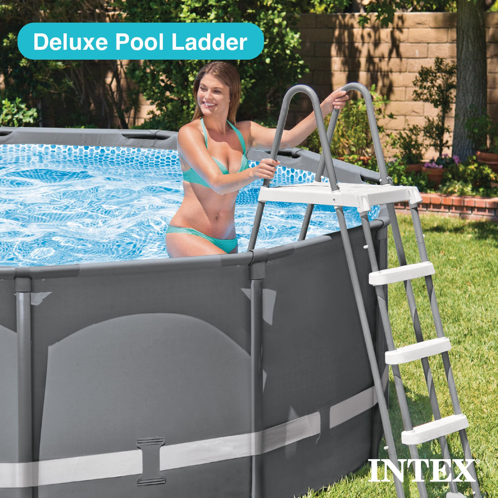 Intex 28076E coated steel frame detail showing corrosion resistance benefits