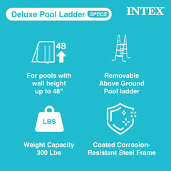 Intex 28076E close-up of textured step highlighting slip-resistant grip