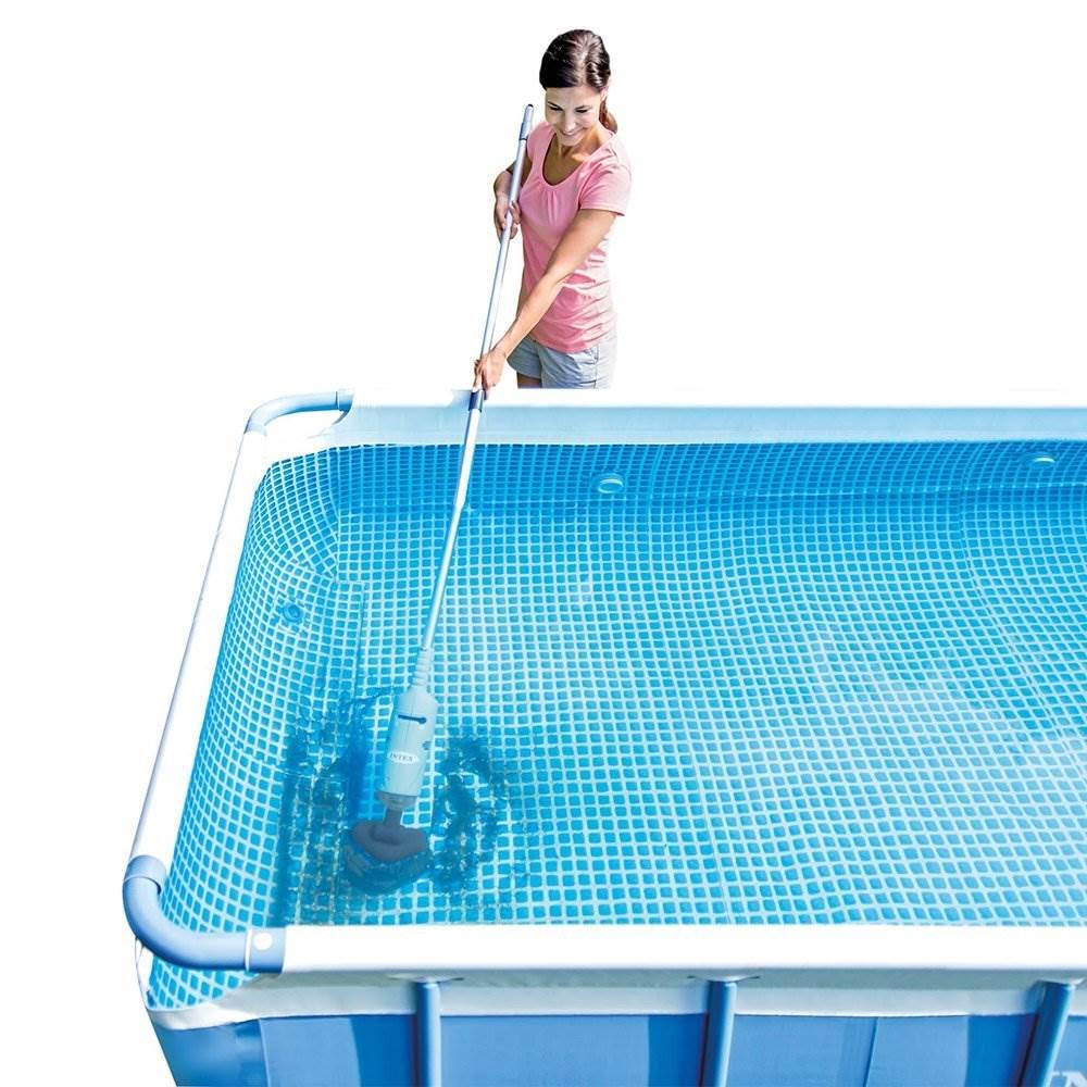 Intex packaged product with accessories showing included parts and ready-to-use