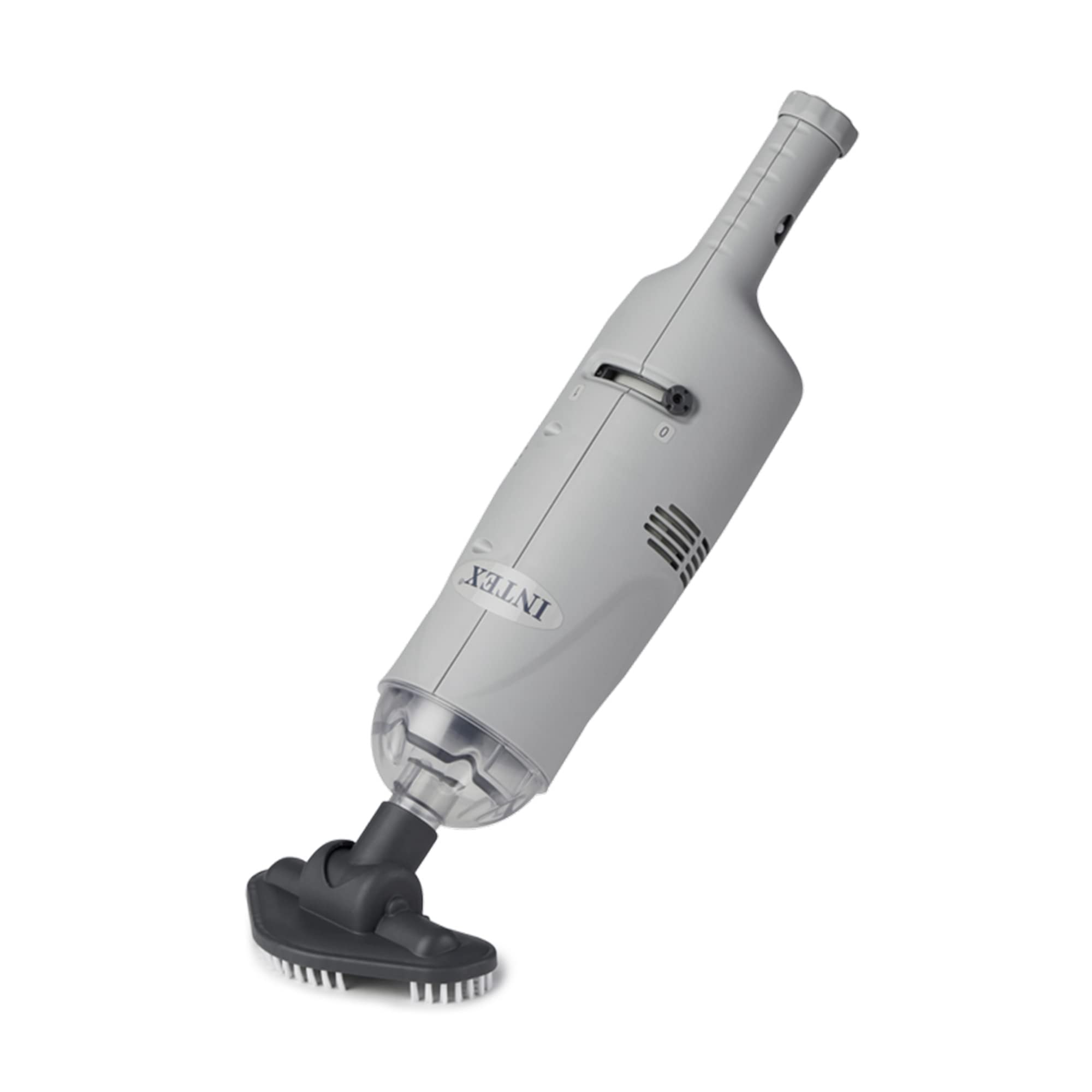 Intex vacuum with telescoping aluminum shaft extended demonstrating longer reach