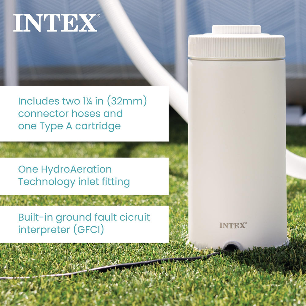 INTEX panel del temporizador visible para programación de ciclos de 2 a 10 horas