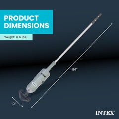 Intex close-up of interchangeable brush heads showing cleaning versatility