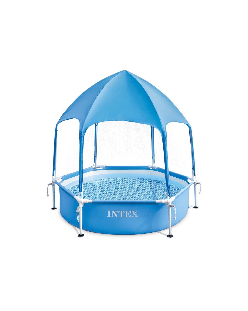 Intex metal frame T-joint detail offering sturdy assembly benefit