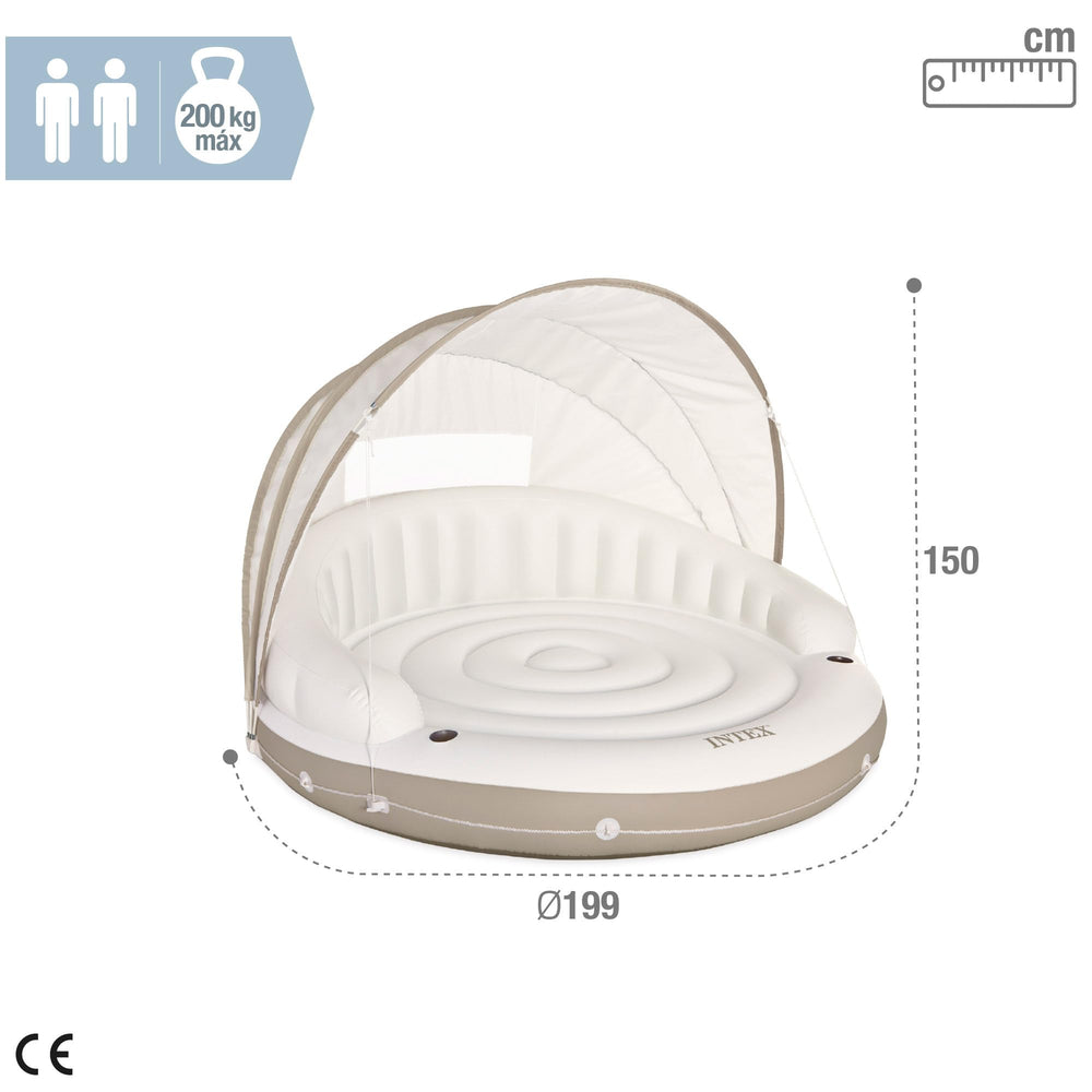 Intex canopy island cup holders and grab rope for secure convenience