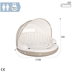 Intex canopy island cup holders and grab rope for secure convenience