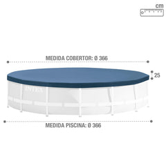 Intex cover straps and tie-downs for secure attachment and stability