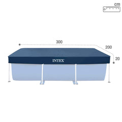 Wide view of Intex 30 cm overhang covering pool rim