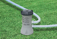Intex filter pump with hoses displayed showing cleaner circulating water